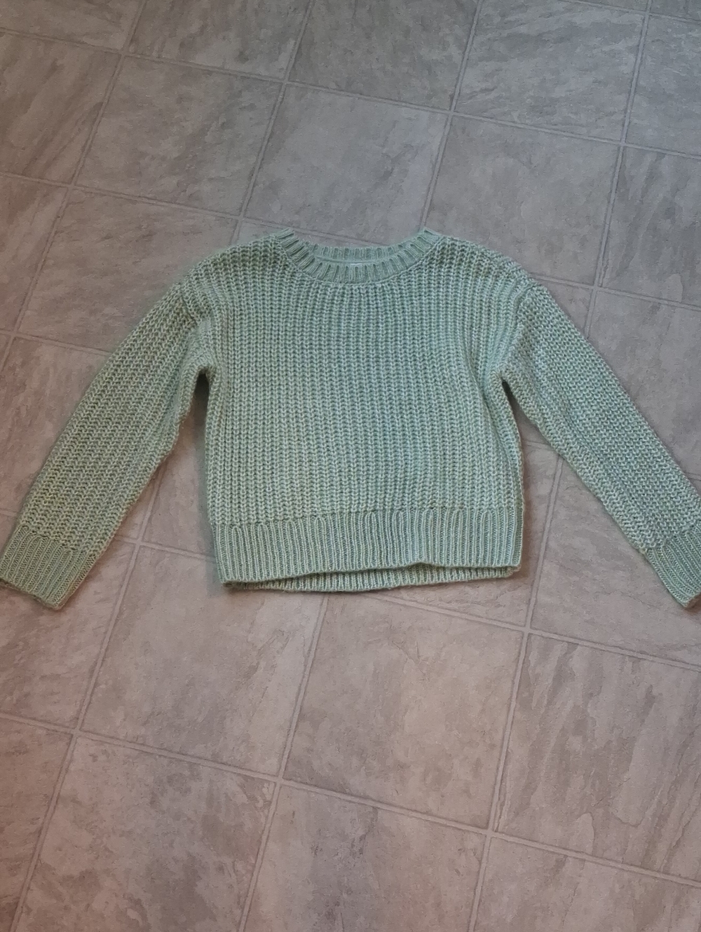 Carter's Mint Green Chunky Knit Crewneck Sweater